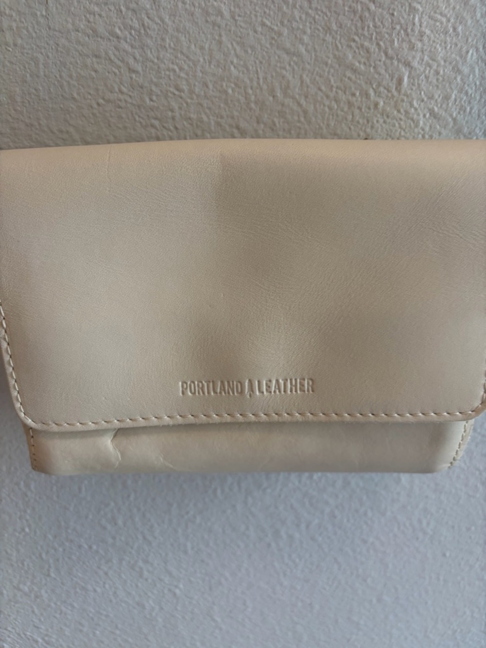 Portland Leather Mini Metro Crossbody‎ Purse Bag in Ivory, Bone - Picture 6 of 10